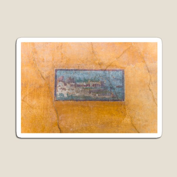 Mural on a Wall in a House in the Ancient City of Pompei Italy Magnet