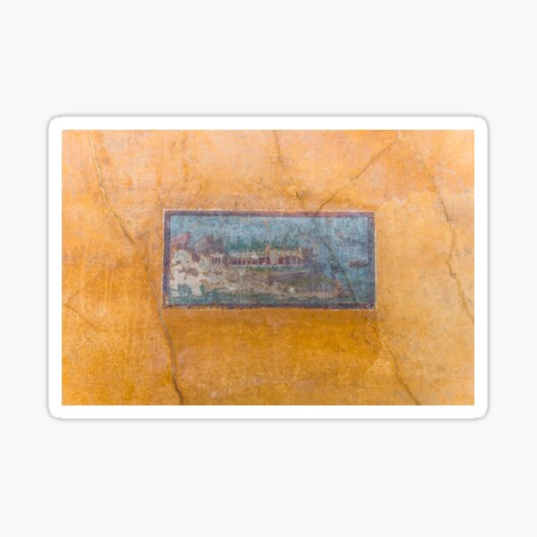 Mural on a Wall in a House in the Ancient City of Pompei Italy Sticker