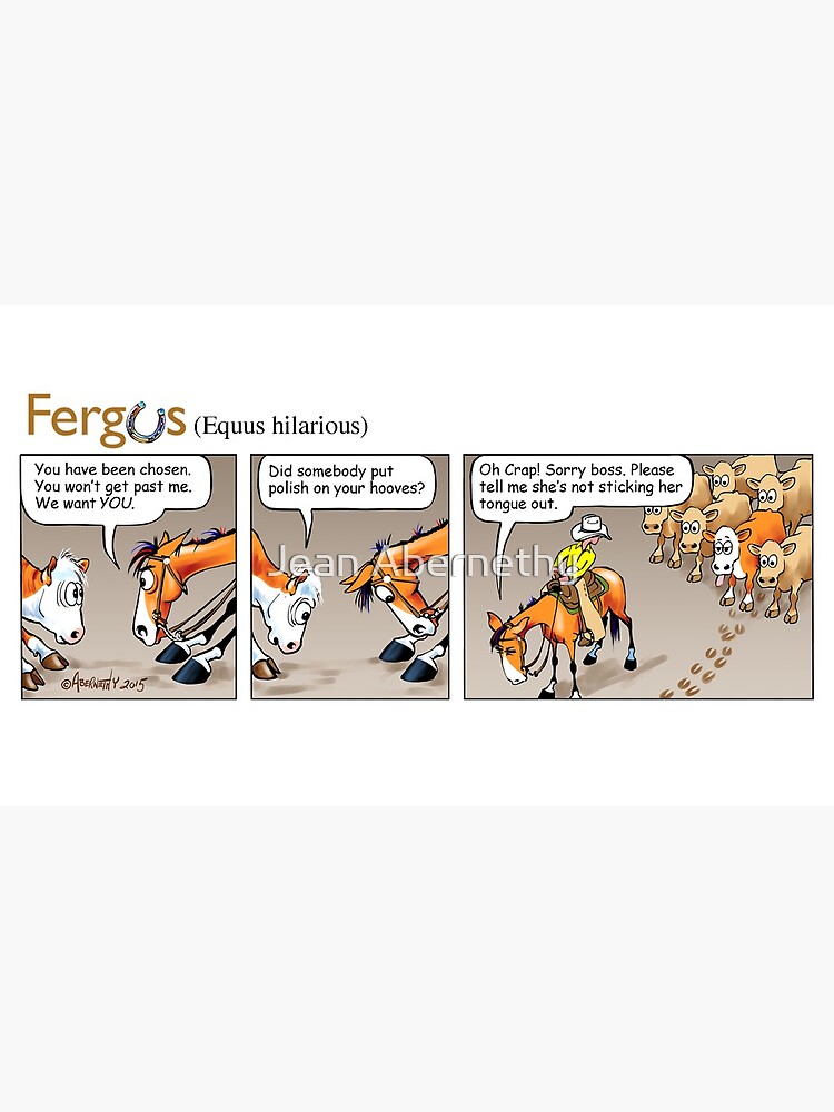 Fergus the Horse: "Sneaky Cow" Comic Strip by JeanAbernethy