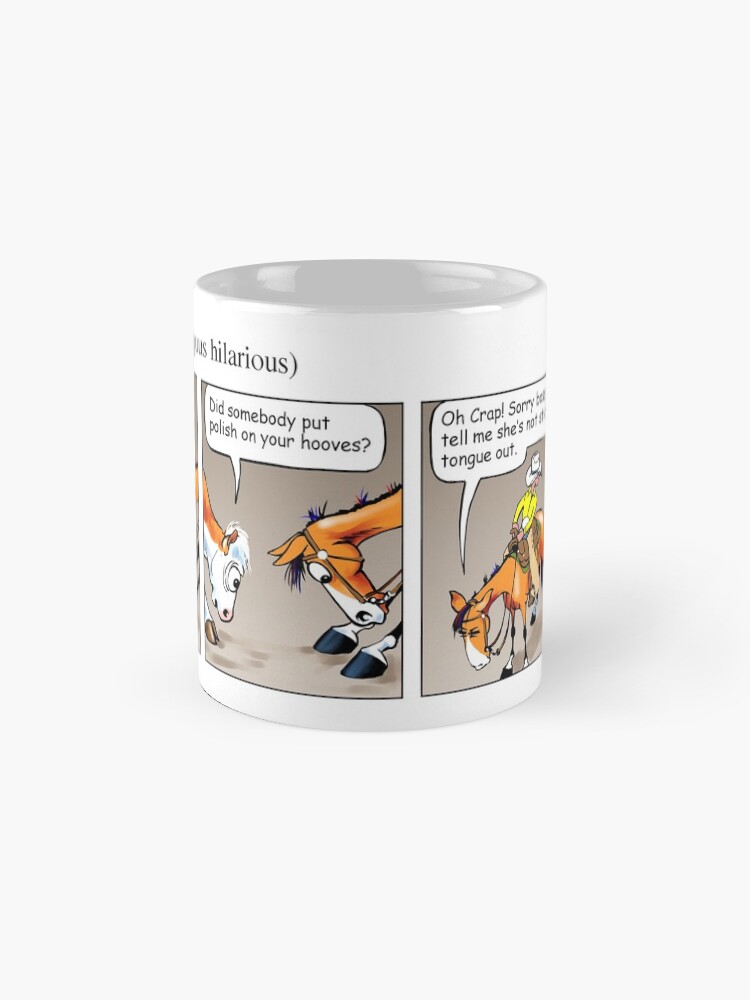Alternate view of Fergus the Horse: "Sneaky Cow" Comic Strip Coffee Mug