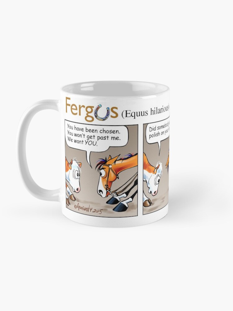Thumbnail 3 of 6, Coffee Mug, Fergus the Horse: "Sneaky Cow" Comic Strip designed and sold by JeanAbernethy.
