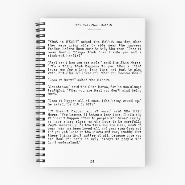 Item preview, Becoming Real Velveteen Rabbit Quote designed and sold by bickspics.