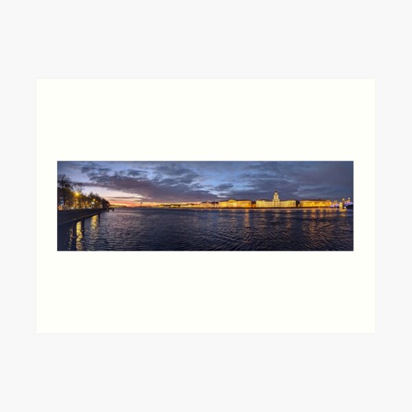 Twilight Panorama on the Neva Art Print