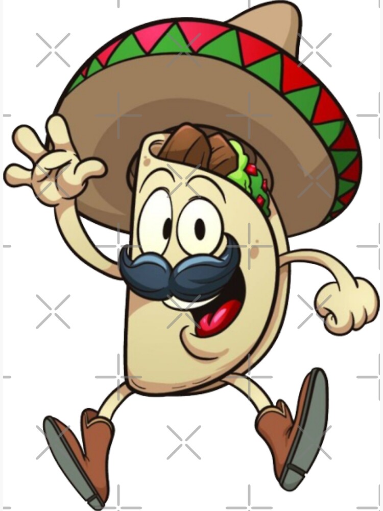 Carte de vœux for Sale avec l'œuvre « T-Rexican - Drapeau mexicain drôle de  nourriture de taco » de l'artiste PrintPress