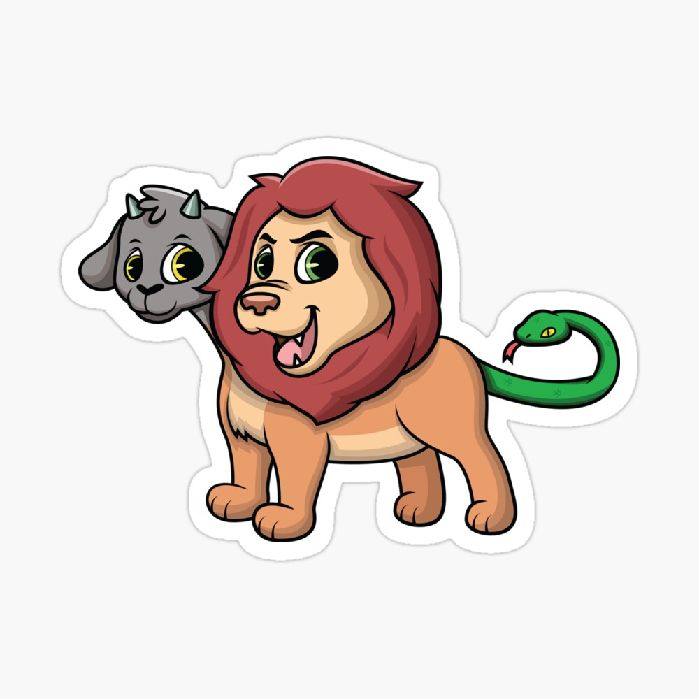 Chimera Cartoon - Cute Mythological Greek Hercules Chimera Cartoon - Cute Mythological Greek Hercules