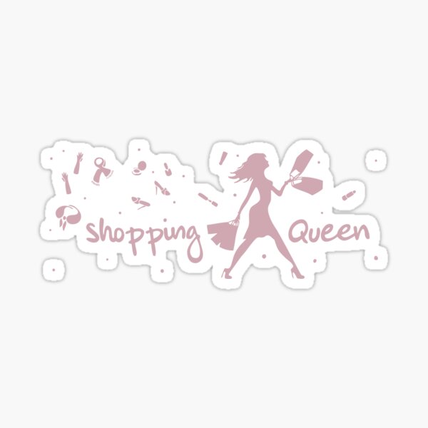 Shopping-Queen in Rosa Sticker