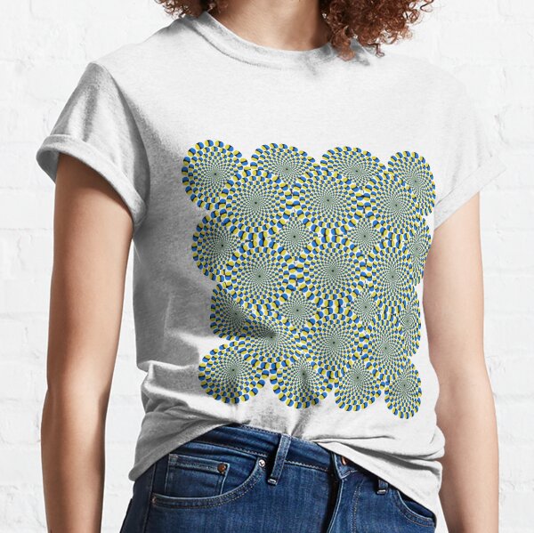Clothing, #Optical #Illusion Pattern Abstract Decoration Art Illustration Design Flower Classic T-Shirt