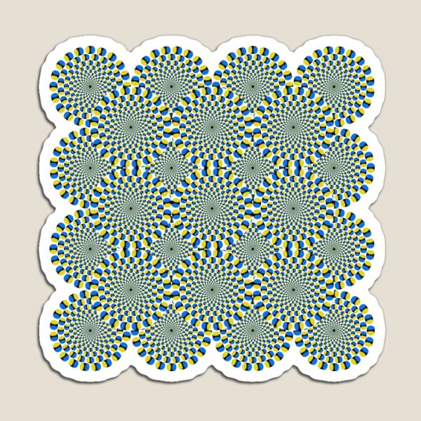 #Optical #Illusion Pattern Abstract Decoration Art Illustration Design Flower  Magnet
