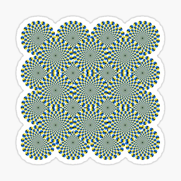 #Optical #Illusion Pattern Abstract Decoration Art Illustration Design Flower  Sticker