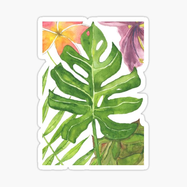 Item preview, Monstera Leaf Jungle Watercolor designed and sold by bahyocah.