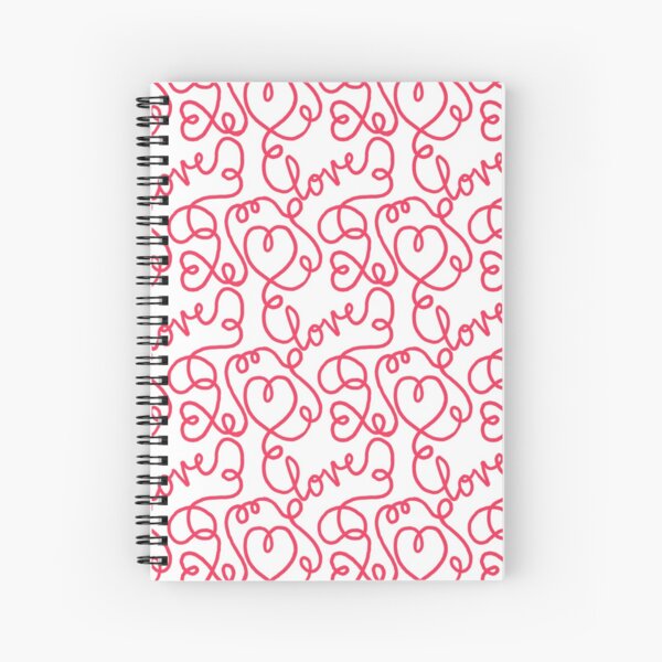 Love OneLine Pattern Spiral Notebook