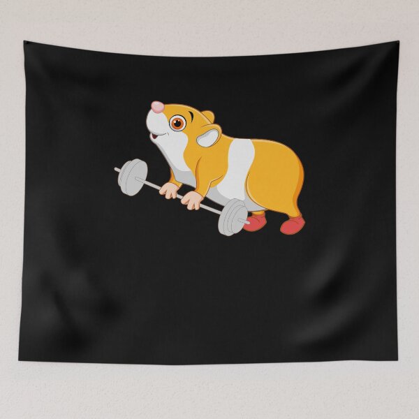 Item preview, Funny Cute Hamster - Bodybuilder Weightlifter  designed and sold by PrintPress.