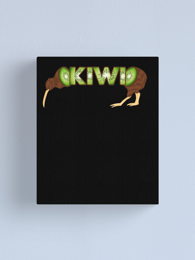 "Funny Kiwi Joke New Zealand Fruit Bird Pun" Canvas Print for Sale by