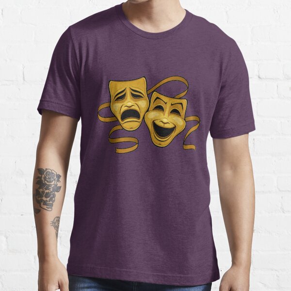 Gold Comedy And Tragedy Theater Masks Essential T-Shirt