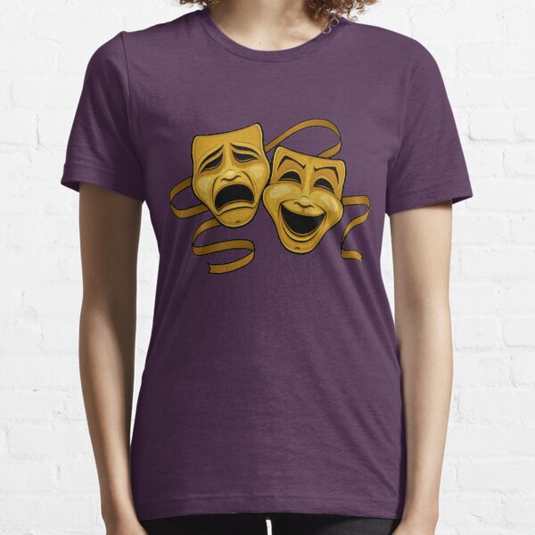 Gold Comedy And Tragedy Theater Masks Essential T-Shirt