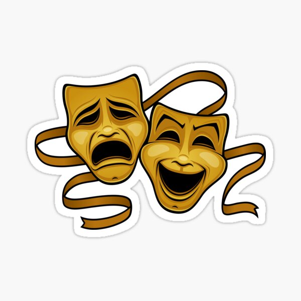 Vinyl Wall Decal Tragedy Comedy Theater Masks Stickers (3571ig) :  : Tools & Home Improvement