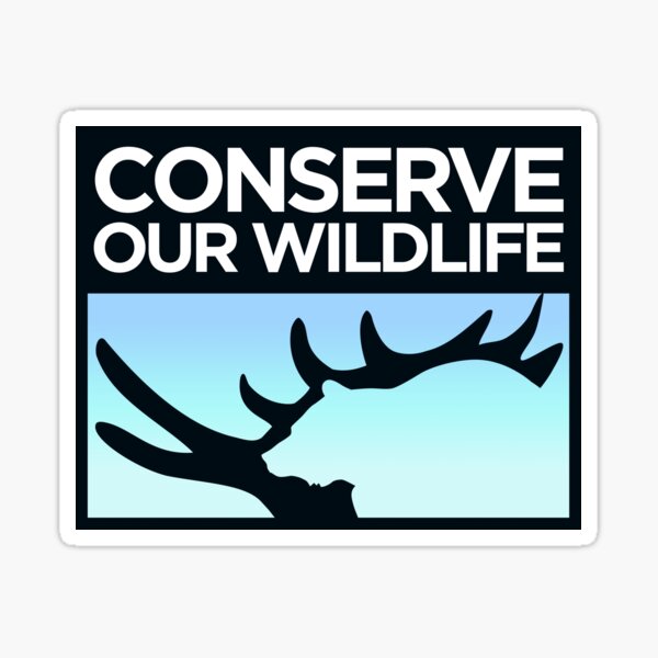 Conserve Our Wildlife Sticker