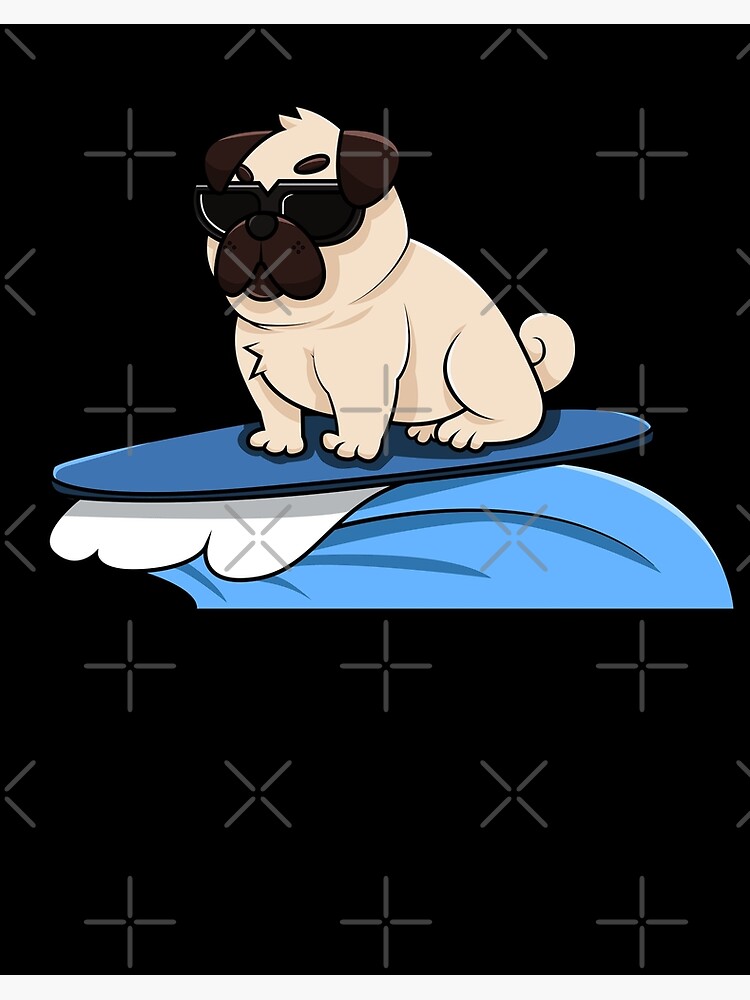 Cute Pug Dog Kawaii Anime Puppy Animal Lover Art Board Print For Sale By Printpress Redbubble