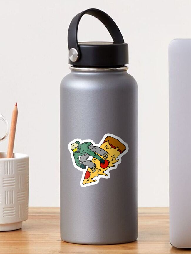 Thumbnail 1 of 3, Sticker, Pizza Snowboarder designed and sold by robinpinger.