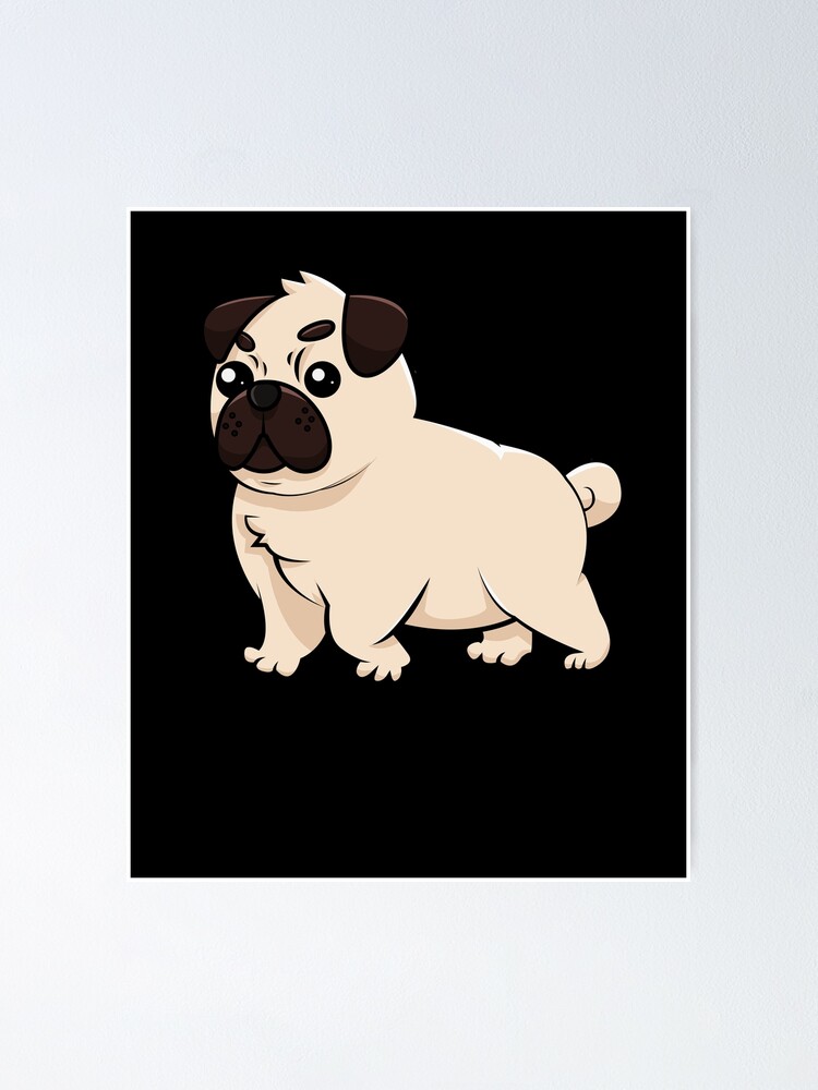 Cute Pug Dog Kawaii Anime Puppy Animal Lover Poster By Printpress Redbubble Cute Pug Dog Kawaii Anime Puppy Animal Lover Poster By Printpress Redbubble