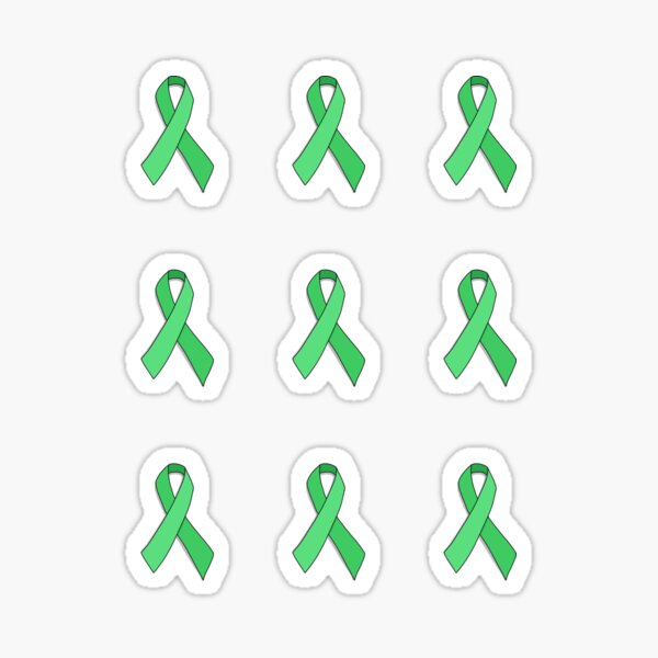 Green Awareness Ribbon Sticker