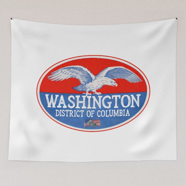 Item preview, Washington DC Vintage District Of Columbia Eagle Flags Liberty Bell designed and sold by DESTINATIONS DECAL.