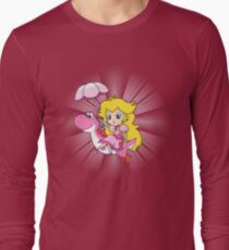 Yoshi and Chibi Peach Long Sleeve T-Shirt