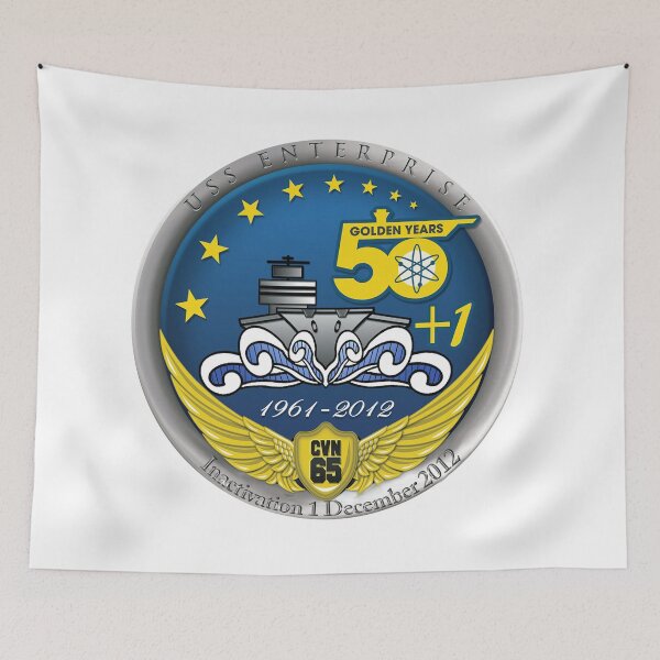 Item preview, USS Enterprise (CVN-65) Inactivation Crest designed and sold by Nikki SpaceStuffPlus.