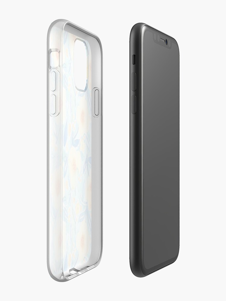 Alternate view of Hand Painted Watercolor Floral Pattern - Trumpet Blues iPhone Case & Cover