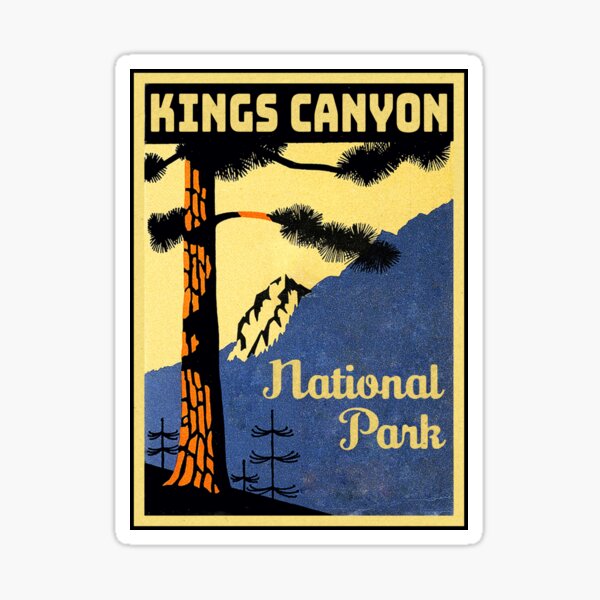 Kings Canyon National Park Vintage Sticker