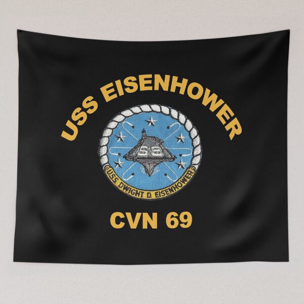 Item preview, USS Dwight D. Eisenhower (CVN-69) Crest for Dark Colors designed and sold by Nikki SpaceStuffPlus.