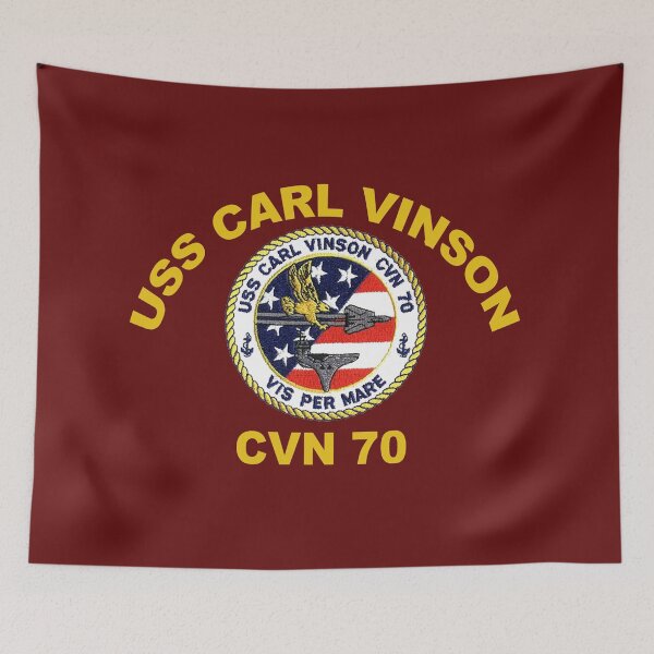 Item preview, USS Carl Vinson (CVN-70) Crest for Dark Colors designed and sold by Nikki SpaceStuffPlus.