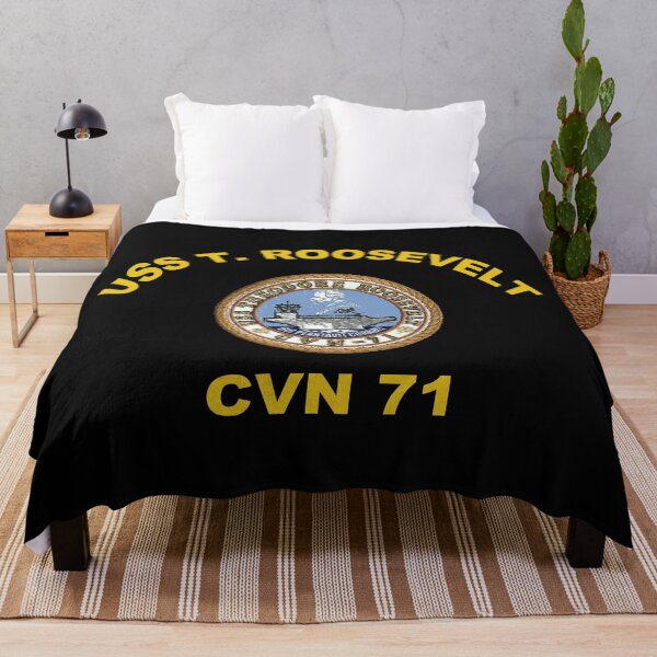 Item preview, USS Theodore Roosevelt (CVN-71) Crest for Dark Colors designed and sold by Nikki SpaceStuffPlus.