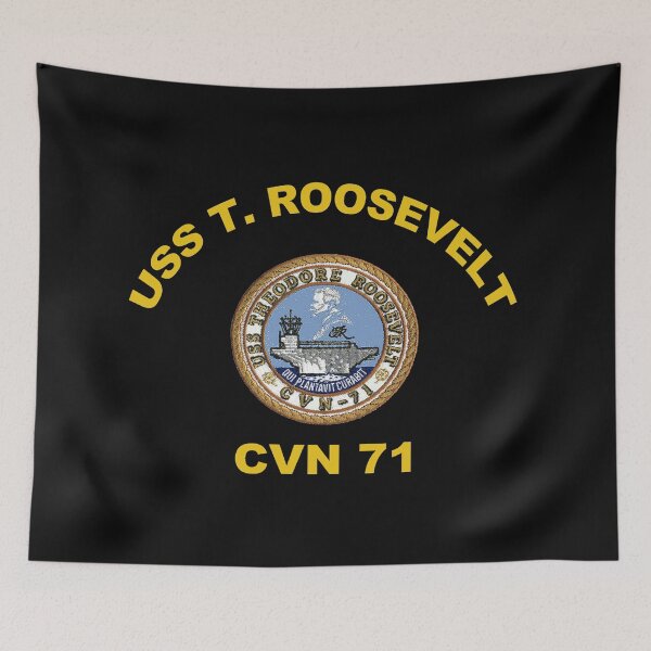 Item preview, USS Theodore Roosevelt (CVN-71) Crest for Dark Colors designed and sold by Nikki SpaceStuffPlus.