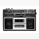 Cassette Recorder Audio Player 80s Radio Black And White Photographic Print By Ohaniki Redbubble