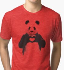 Camiseta de tejido mixto Todo lo que necesitas es amor