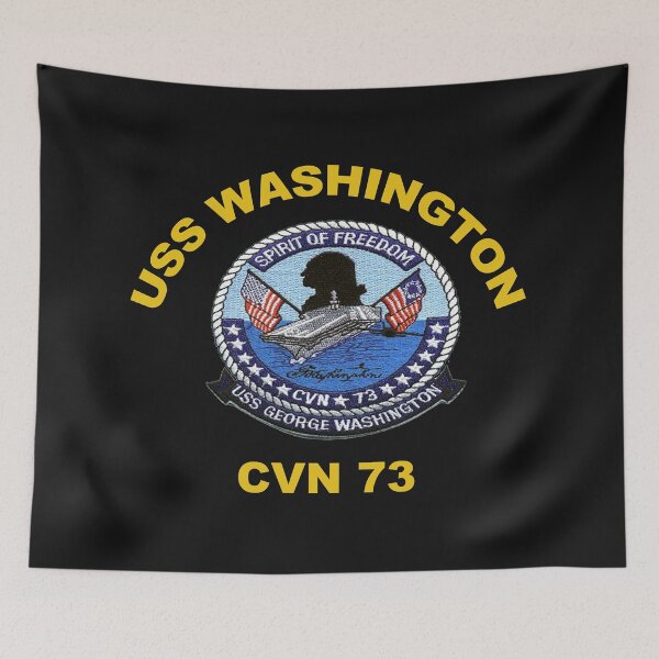 Item preview, USS George Washington (CVN-73) Crest for Dark Colors designed and sold by Nikki SpaceStuffPlus.