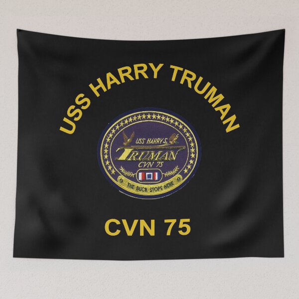 Item preview, USS Harry S. Truman (CVN-75) Crest for Dark Colors designed and sold by Nikki SpaceStuffPlus.
