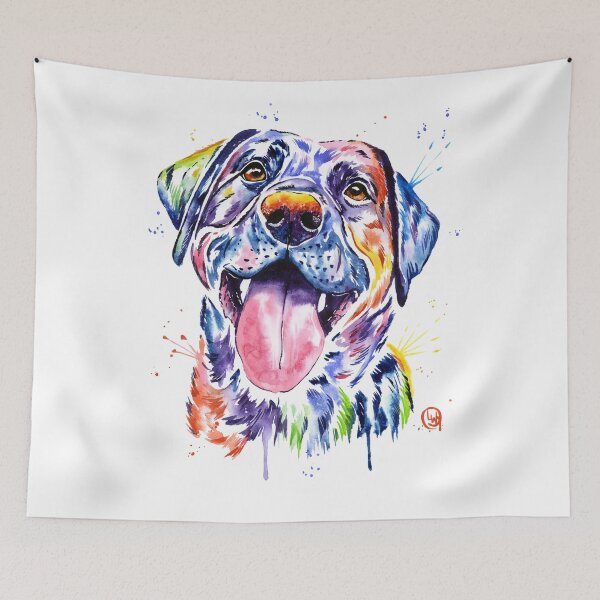 Item preview, Black Lab Watercolor Pet Portrait Painting designed and sold by Lisa Whitehouse.
