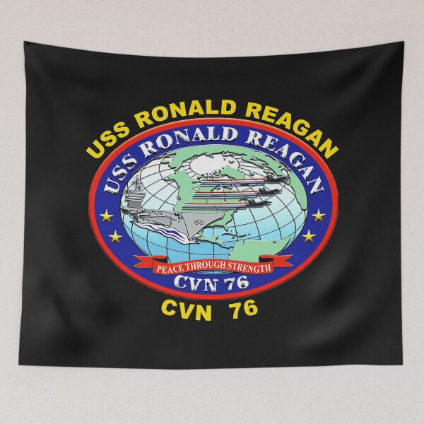 Item preview, USS Ronald Reagan (CVN-76) Crest for Dark Colors designed and sold by Nikki SpaceStuffPlus.