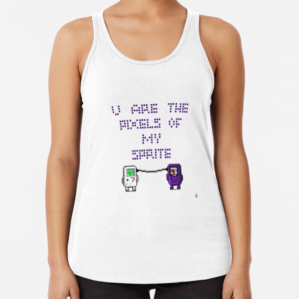 San Valentín pixel art Camiseta con espalda nadadora