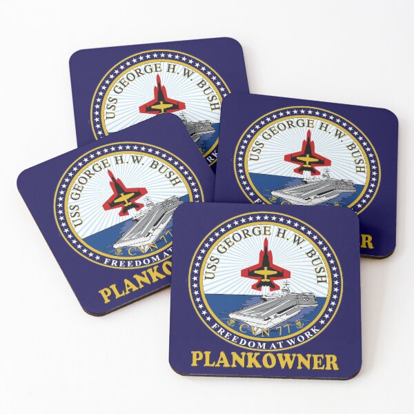 Item preview, USS George H.W. Bush Plankowner Crest for Dark Colors designed and sold by Nikki SpaceStuffPlus.
