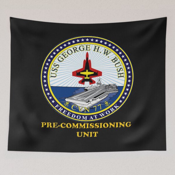 Item preview, PCU George H.W. Bush Crest for Dark Colors designed and sold by Nikki SpaceStuffPlus.