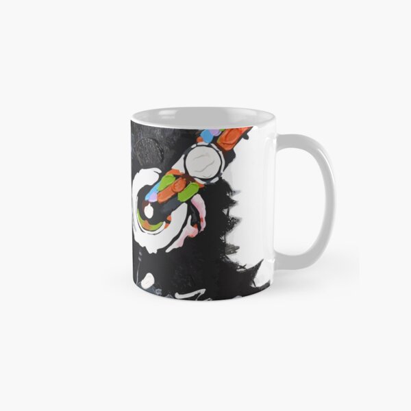 Banksy DJ Monkey Thinker with Headphones White Classic Mug