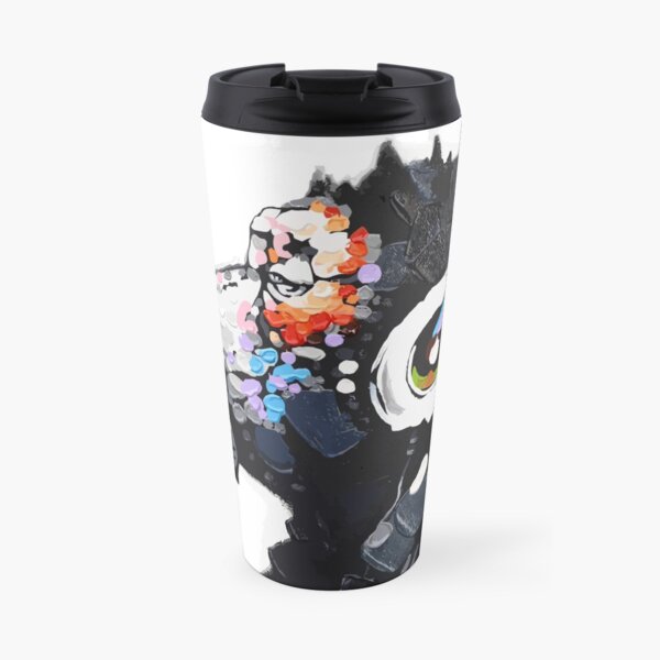 Banksy DJ Monkey Thinker with Headphones White Travel Mug