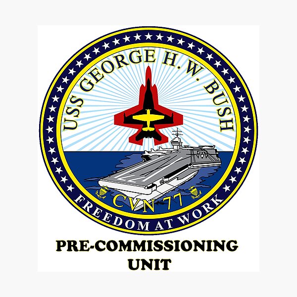 Item preview, PCU George H.W. Bush (CVN-77) Crest designed and sold by Nikki SpaceStuffPlus.