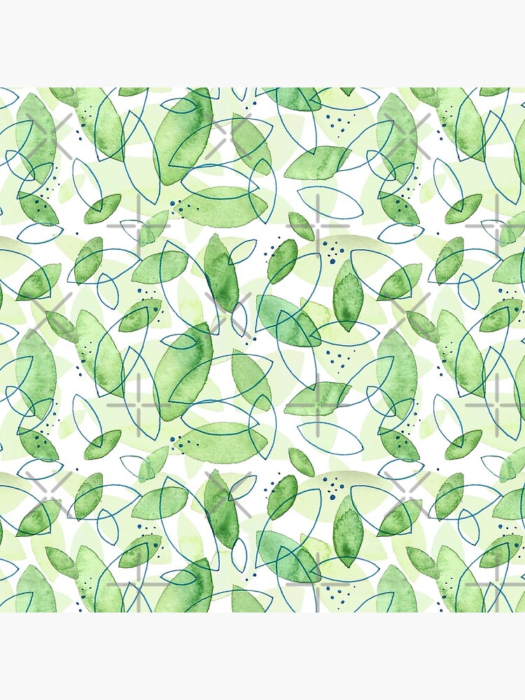 Hand Painted Watercolor Leaf Pattern - Content Mint by annieparsons