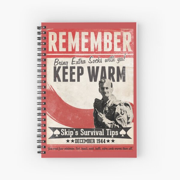Skip Band of Brothers Keep Warm Poster Spiral Notebook