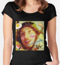 Kawaii LSD Face SKYSCRAPER Women's Fitted Scoop T-Shirt