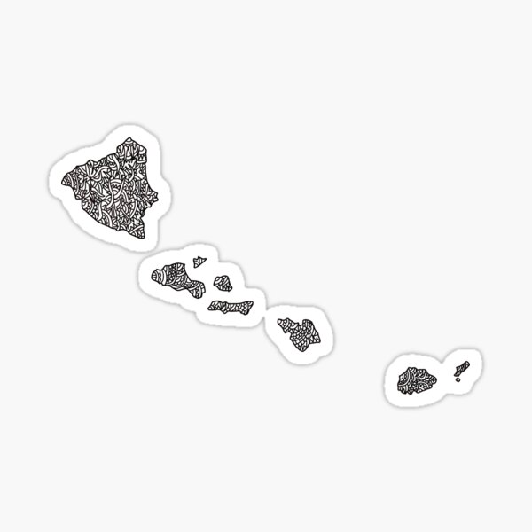 Hawaii map Sticker
